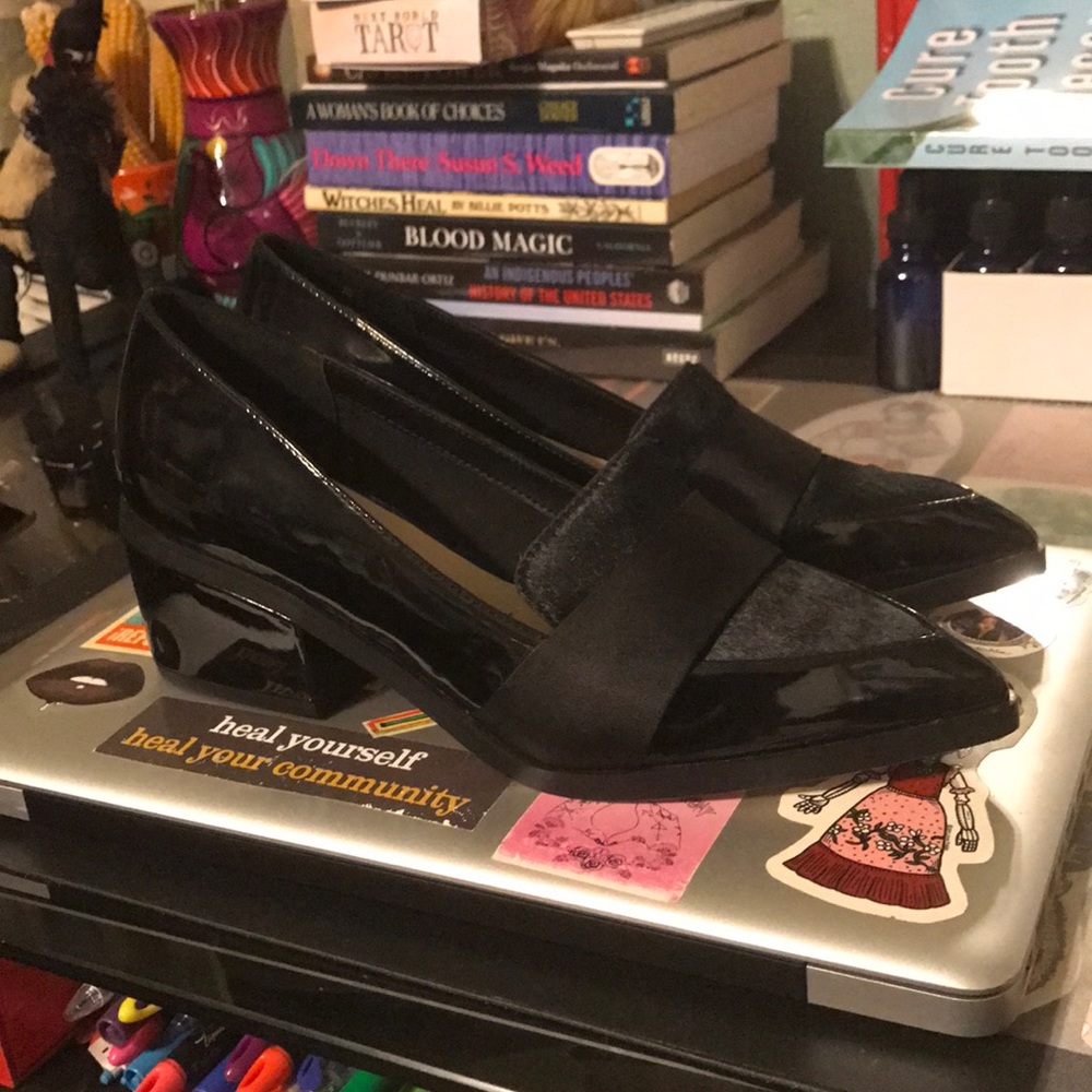 Asos patent leather pointed dress shoe